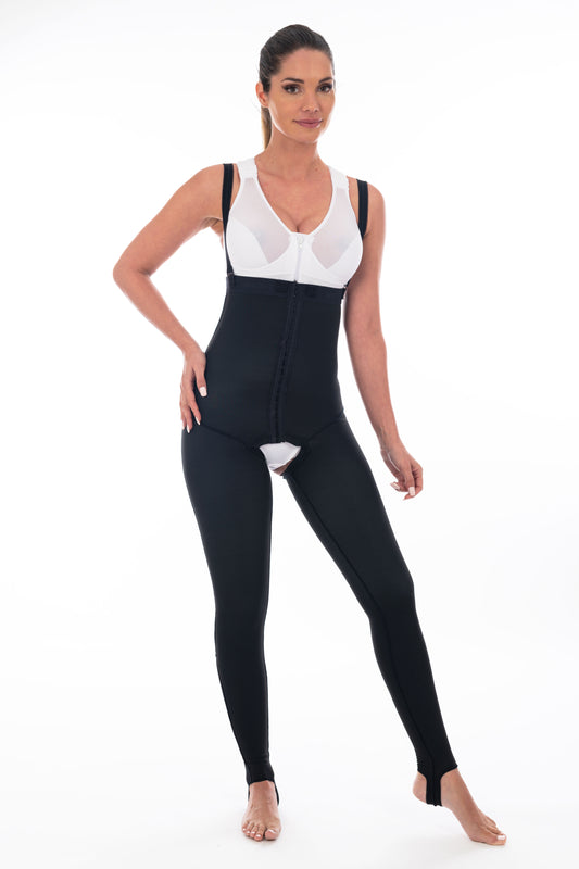 EC004 | Lipo Panty Kompressionshose mit Fusskeil und Trägern
